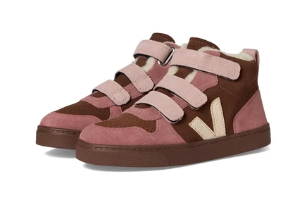 VEJA Kids Small V-10 (Little Kid/Big Kid) walnut platine bark