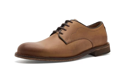 Johnston & Murphy Ripley Plain Toe brown oiled full grain