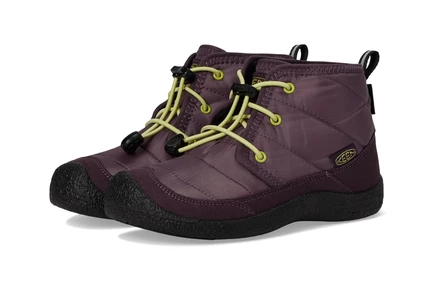 Детские ботинки keen kids howser 2 стеганые водонепроницаемые, сливово-зеленые