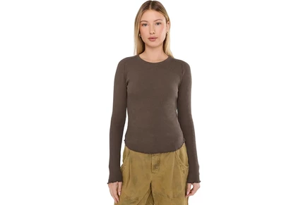 Free People Easy Does It Tee double espresso