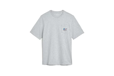 Детская футболка Vineyard Vines Kids Flag Whale, серый меланж