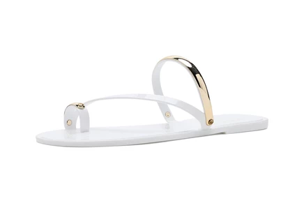 Женские сандалии Nine West Seashell, бело-золотистые