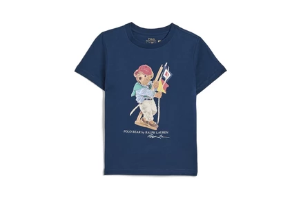 Детская футболка Polo Ralph Lauren Polo Bear, тёмно-синяя