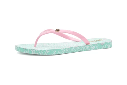 Lilly Pulitzer Pool Flip-Flops mint condition fantastical