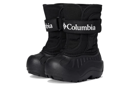 Детские ботинки Columbia Powderbug Snowlite, черно-белые