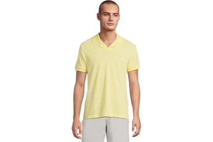 Мужская поло Lacoste Classic Fit без пуговиц, желтая