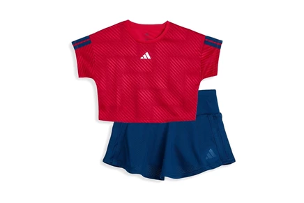 Детский комплект adidas AOP Soccer Skort, пурпурный