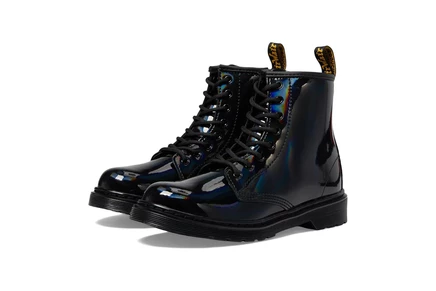 Детские ботинки Dr. Martens 1460, черные с радужным принтом