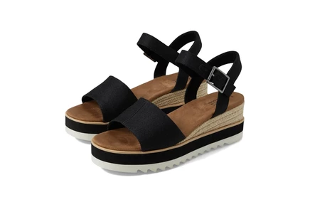 TOMS Diana WIDE black wide width heavy canvas