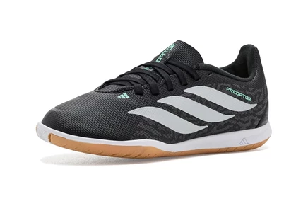 Детские футзальные кроссовки adidas Predator Club Sala, черные с серебристым и мятным