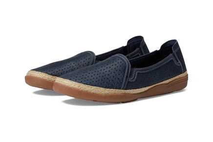 Женские лоферы Clarks Elaina Ruby из кожи, темно-синие