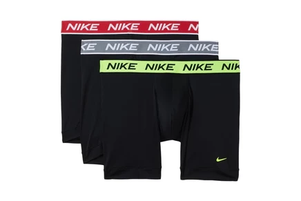 Мужские боксеры-брифы Nike All Day Micro 3 шт., черный/неоново-желтый/серый