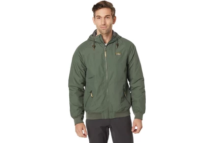 Мужская утепленная бомбер-худи L.L.Bean, зеленая