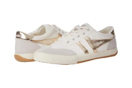 Женские кроссовки Gola Badminton off-white/gold