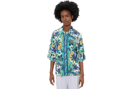 Женская футболка Johnny Was The Janie Favorite Kimono Sleeve Button Front Top