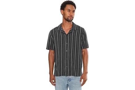 Мужская рубашка John Varvatos Dan Short Sleeve Camp Collar Shirt W792f26