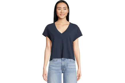 Женская футболка Michael Stars Harlan Cropped V-neck Tee