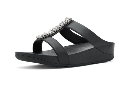 Сандалии FitFlop Fino Pearls-And-Crystal H-Bar Slides