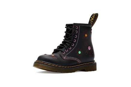 Детские ботинки Dr. Martens 1460 T, черно-розовые