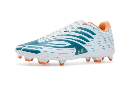 Under Armour Mach 1 Select Soccer Cleats white/boundless blue/orange bloc