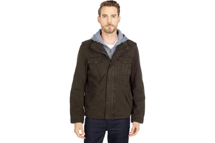 Куртка Levis Two-Pocket Hoodie with Zip Out Jersey Bib/Hood and Sherpa Lining