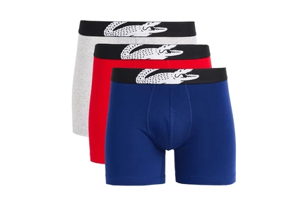 Мужские боксеры Lacoste 3 шт. с крокодилом, разноцветные