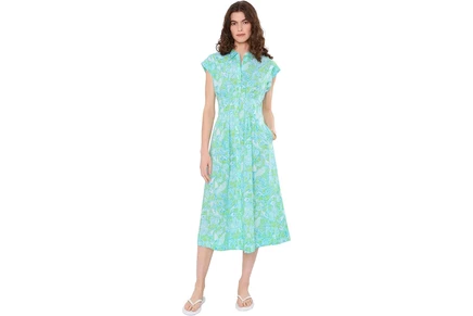 Женское платье-рубашка Lilly Pulitzer Tonya, голубое в полоску