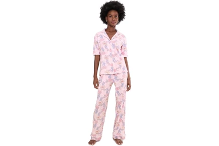Пижама Karen Neuburger Plus Size Sunshine Meadows Elbow-Length Henley Sleepshirt