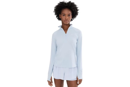 Женская кофта Brooks Dash 1/2 Zip 3.0, голубая