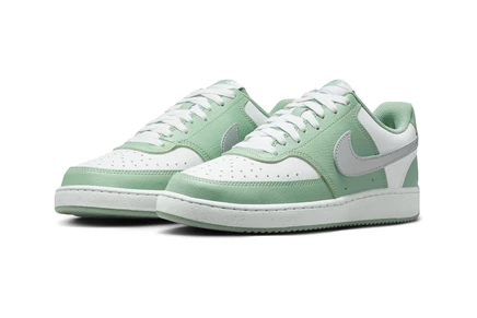 Женские кеды Nike Court Vision Low, серебристо‑белые