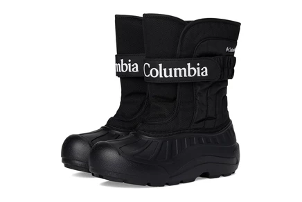 Детские сапоги Columbia Kids Powderbug Snowlite Strap, черно-белые