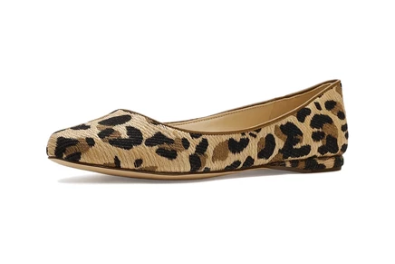 Женские балетки Nine West SpeakUp, леопард/рафия