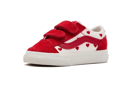 Детские кроссовки Vans Old Skool V, красно-белые