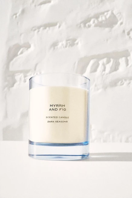 Ароматическая свеча Zara Myrrh & Fig 200 г, телесная