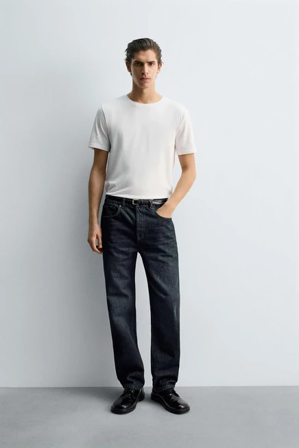 Мужская футболка ZARA Slim Fit /01, белая