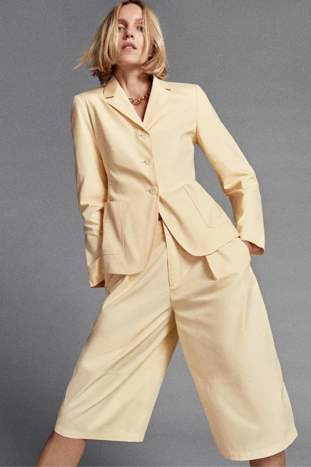 Женский блейзер Zara ZW Collection, сливочный