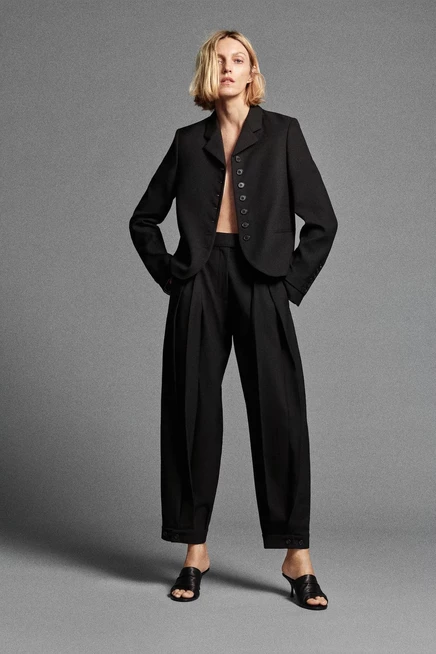 Женский прямой блейзер ZARA, черный