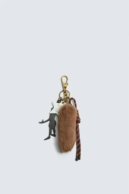 Унисекс брелок для сумки ZARA Peter Pan, коричневый