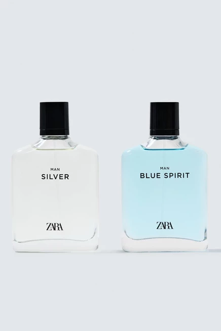 Мужской набор Zara Man Silver + Blue Spirit, 2×100 мл