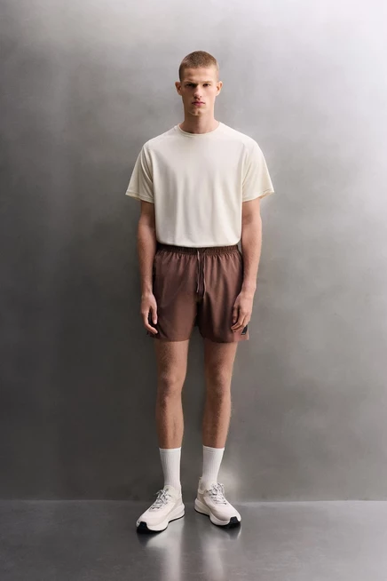 Мужские шорты ZARA Basic Training 7″, бордовые