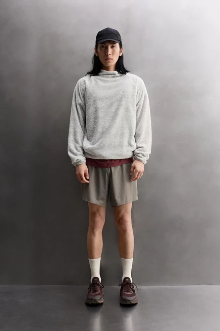 Мужская худи Zara из текстурного флиса, слоновая кость
