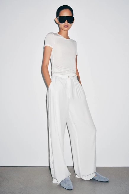 Женские мюли-лоферы Zara из замши, синие