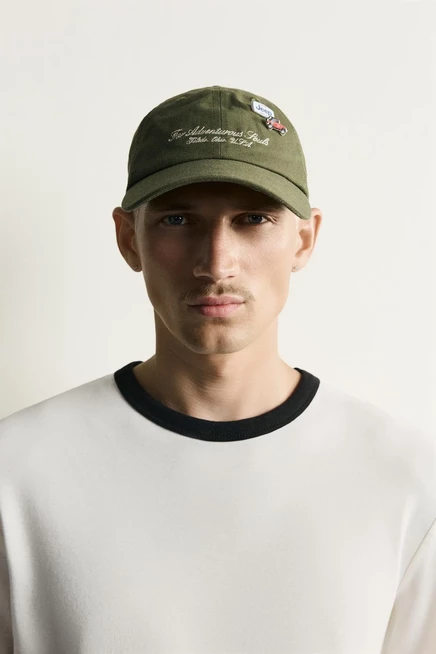 Мужская кепка Zara Jeep с вышивкой, зеленая