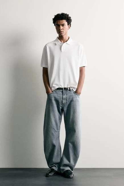 Мужские джинсы ZARA Straight Barrel, синие