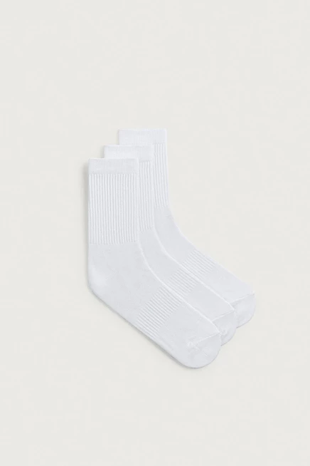 Мужские базовые носки Zara, 3 пары, белые