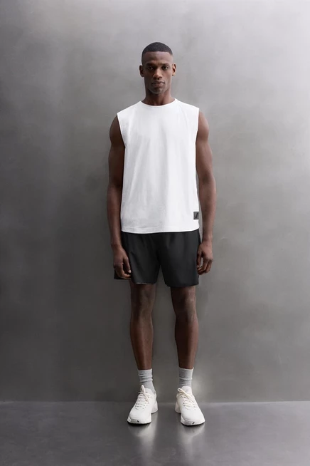 Мужская майка ZARA Technical из технической ткани, белая