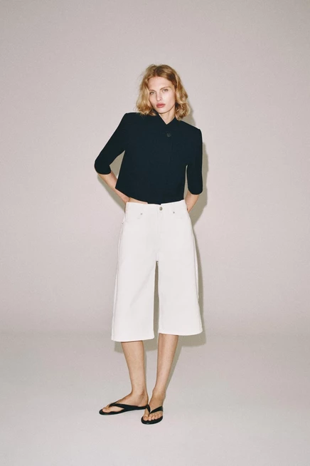 Женский укороченный жакет Zara, темно-синий