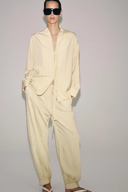 Женские брюки ZARA ZW Collection в полоску, с принтом