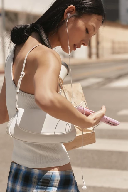 Женская сумка на плечо Zara Flap, экрю