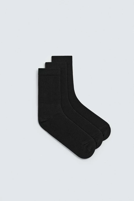 Мужские носки ZARA BASIC, 3 пары, черные
